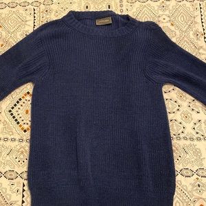 Wooden ships darker blue open knit Cotten blend